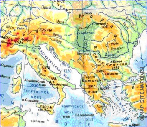 Fisica mapa de Europa