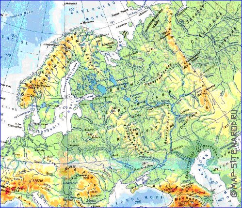 Fisica mapa de Europa