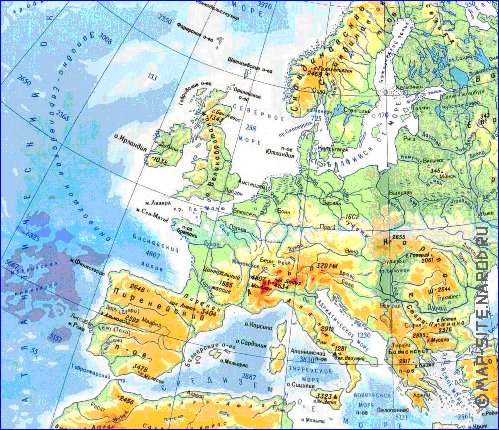 Fisica mapa de Europa