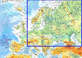 Fisica mapa de Europa