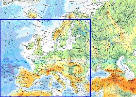 Fisica mapa de Europa