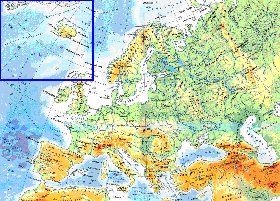 Fisica mapa de Europa