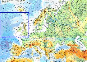 Fisica mapa de Europa