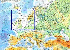 Fisica mapa de Europa