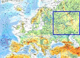 Fisica mapa de Europa