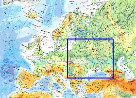 Fisica mapa de Europa