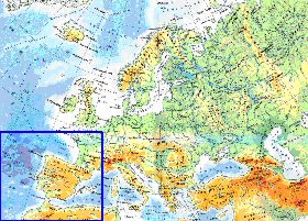 Fisica mapa de Europa