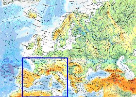 Fisica mapa de Europa