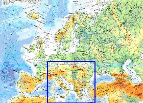 Fisica mapa de Europa