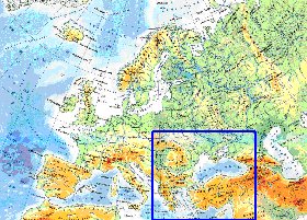 Fisica mapa de Europa