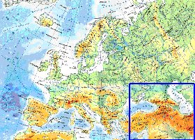 Fisica mapa de Europa