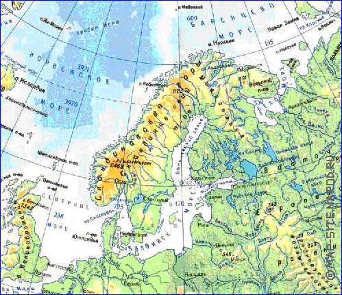 Fisica mapa de Europa