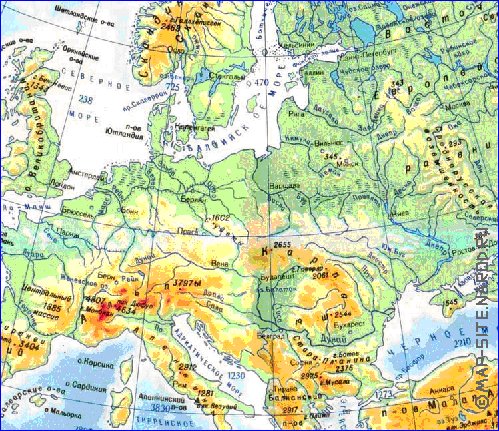 Fisica mapa de Europa