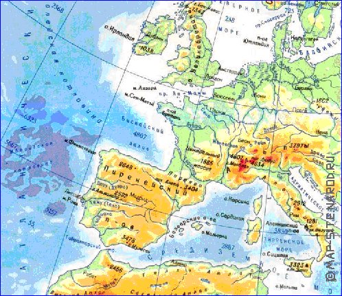 Fisica mapa de Europa