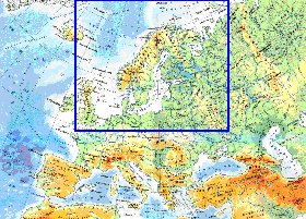 Fisica mapa de Europa