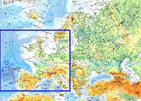 Fisica mapa de Europa