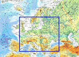 Fisica mapa de Europa