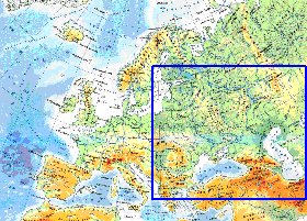 Fisica mapa de Europa