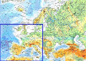 Fisica mapa de Europa