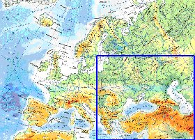 Fisica mapa de Europa