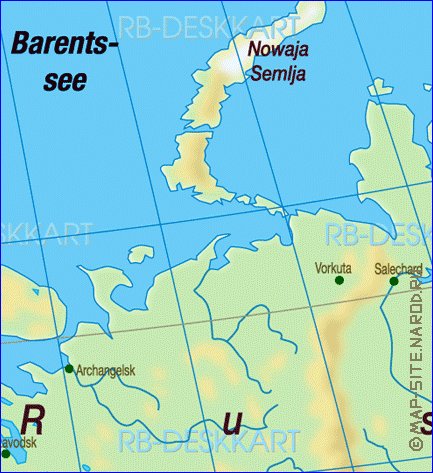 mapa de Europa em alemao