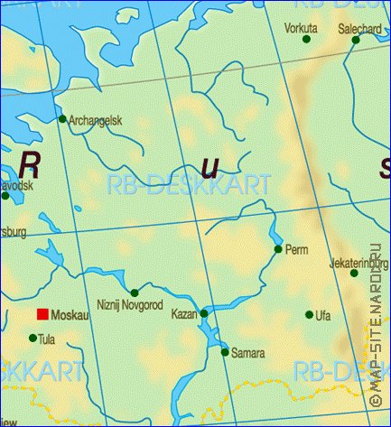 mapa de Europa em alemao