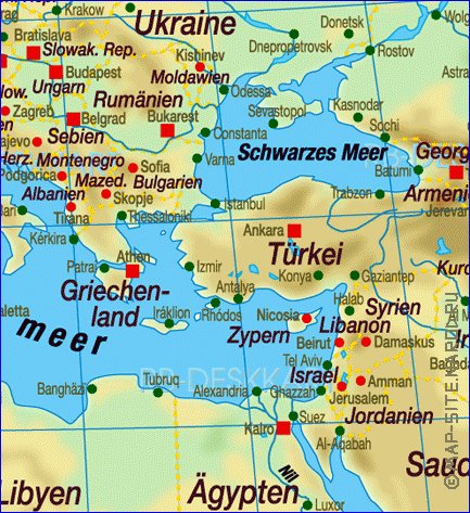 mapa de Europa em alemao