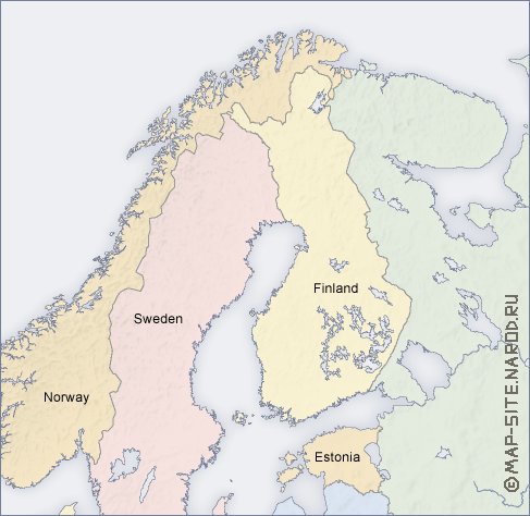 Politico mapa de Europa em ingles