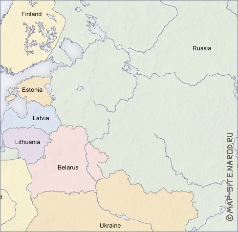 Politico mapa de Europa em ingles