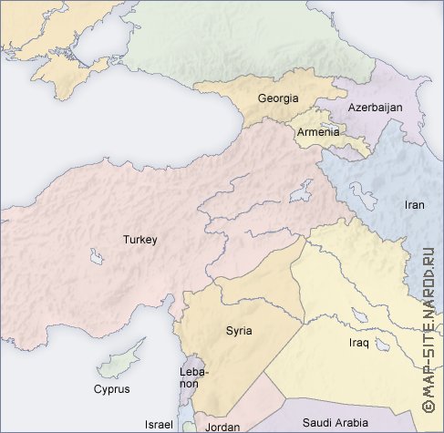 Politico mapa de Europa em ingles