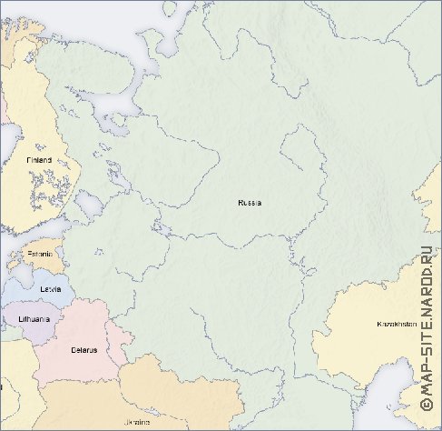 Politico mapa de Europa em ingles