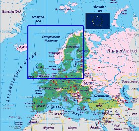mapa de Uniao Europeia